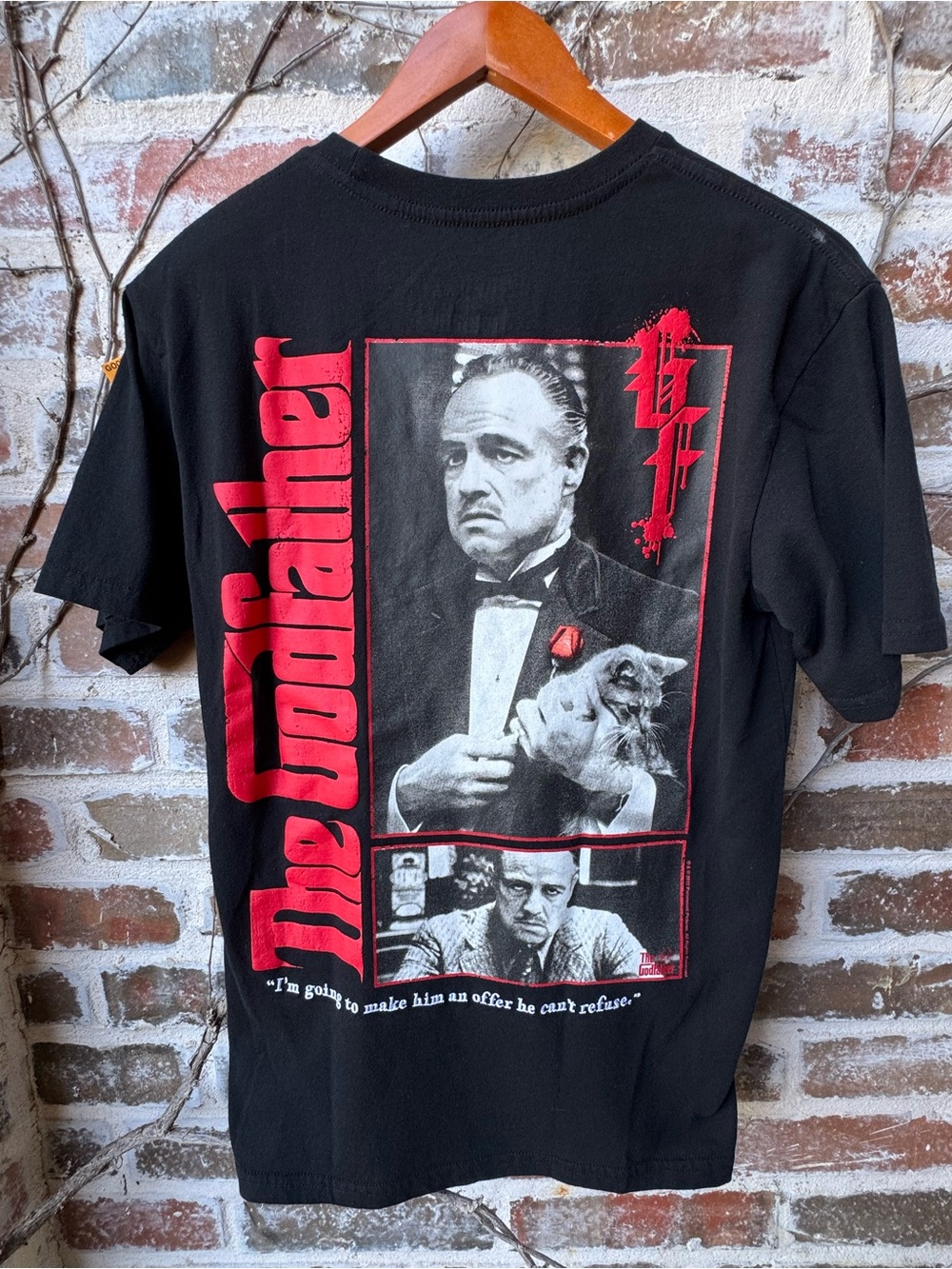 The Godfather Movie Graphic Tee Mad Engine Black T-Shirt Size Small